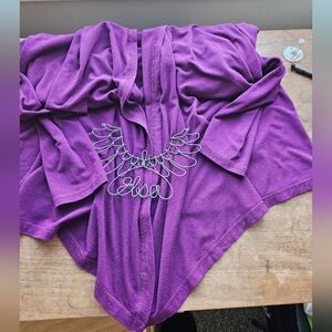 🇨🇦Miik sz.S bamboo open purple sweater. Canadian made.